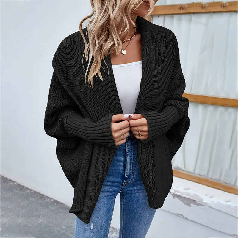 Margaux | Cardigan Ample en Tricot avec Manches Chauve-souris