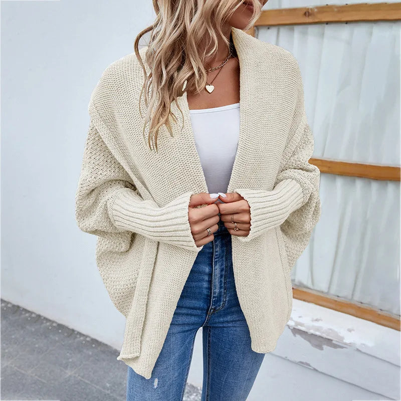 Margaux | Cardigan Ample en Tricot avec Manches Chauve-souris