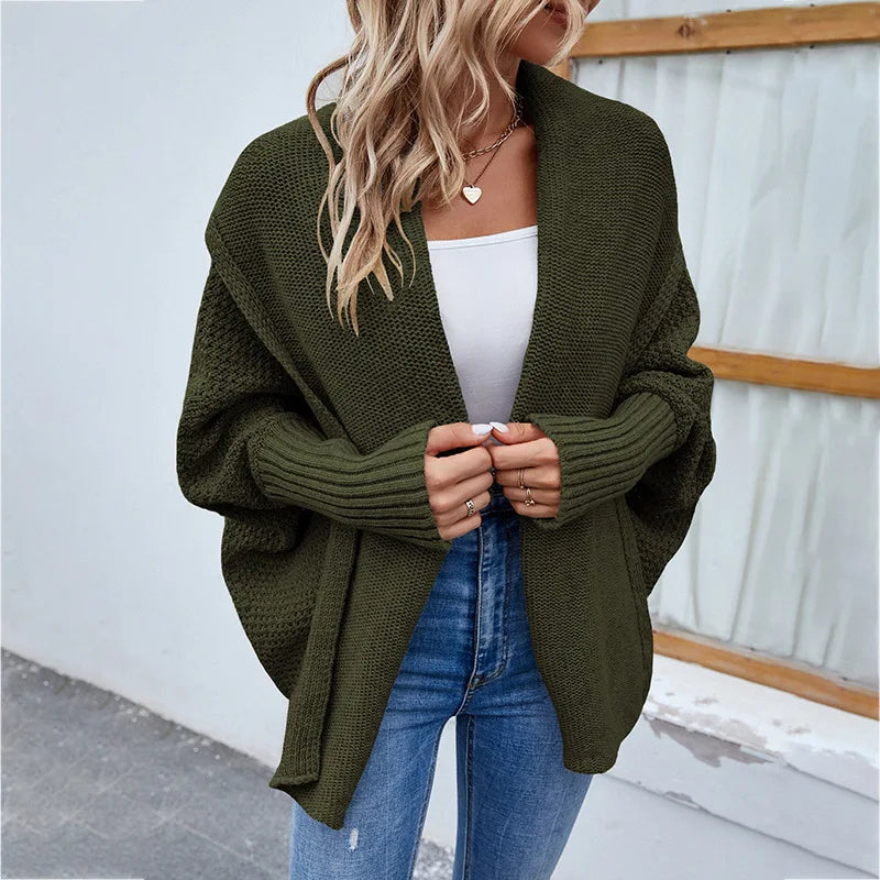 Margaux | Cardigan Ample en Tricot avec Manches Chauve-souris