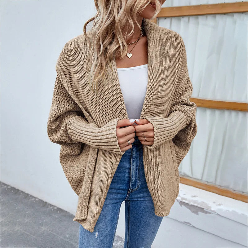 Margaux | Cardigan Ample en Tricot avec Manches Chauve-souris