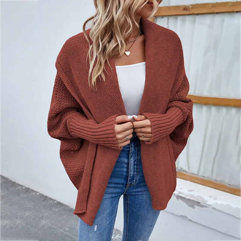 Margaux | Cardigan Ample en Tricot avec Manches Chauve-souris