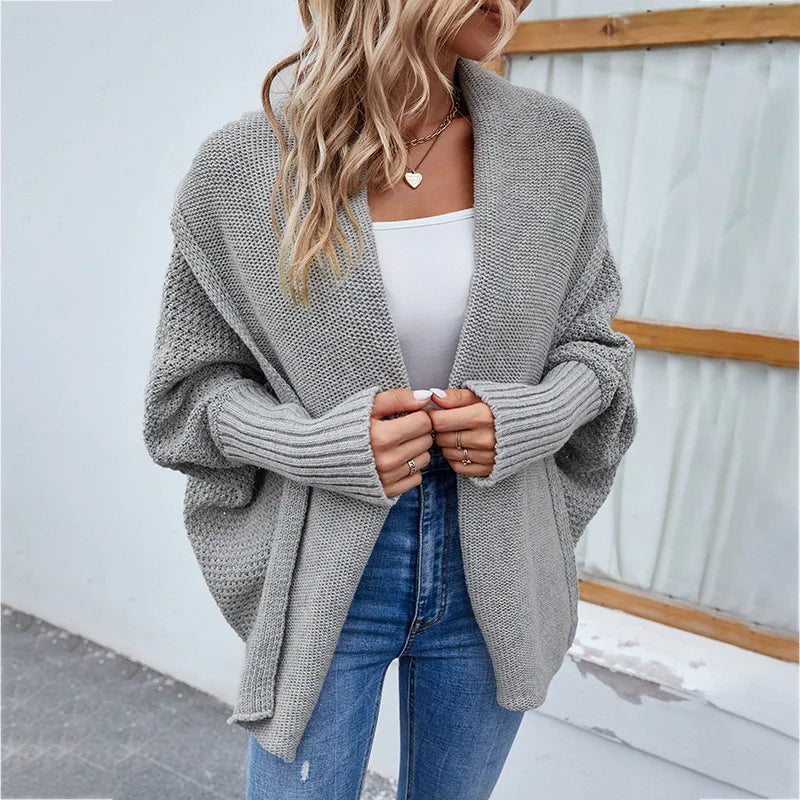 Margaux | Cardigan Ample en Tricot avec Manches Chauve-souris